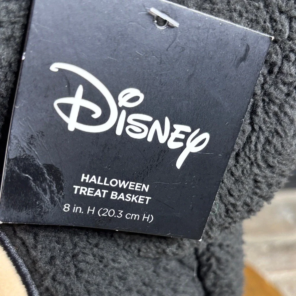 Disney Boys Mickey Mouse‎ Halloween Bag Basket w/orange liner Plush GIFT NEW